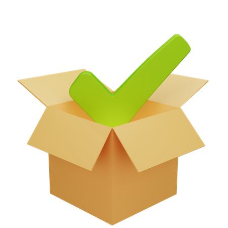 Approved Cardboard Box  3D Icon