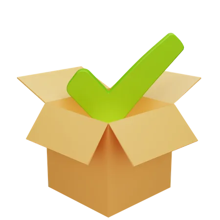 Approved Cardboard Box  3D Icon
