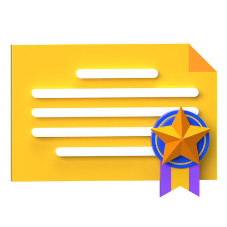 Approved Certificate  3D Icon