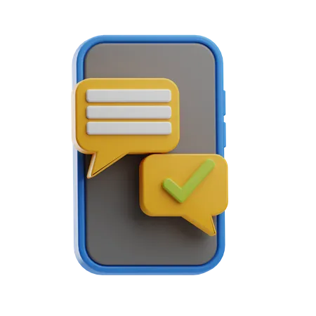 Approved Chat  3D Icon