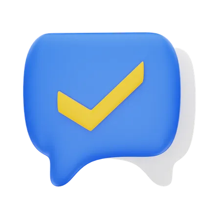 Approved Chat  3D Icon