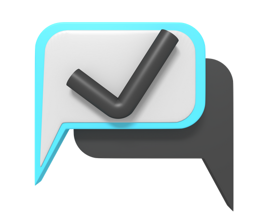 Approved Chat  3D Icon