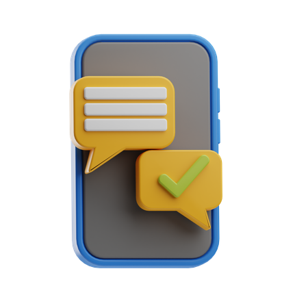 Approved Chat  3D Icon