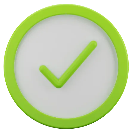 Approved Check Mark  3D Icon