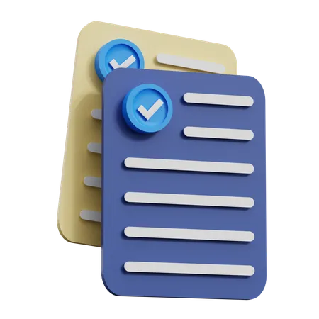 Approved Checklist  3D Icon