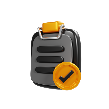 Approved Clipboard  3D Icon
