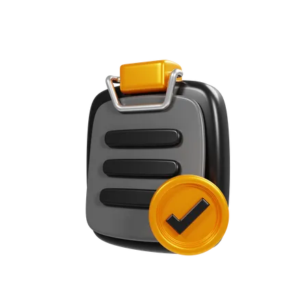 Approved Clipboard  3D Icon