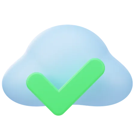 Approved Cloud  3D Icon