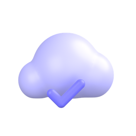 Approved Cloud  3D Icon