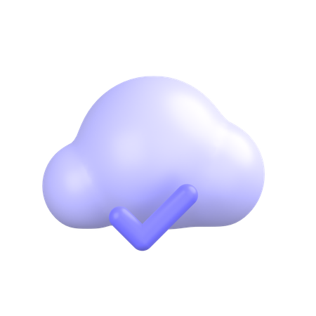 Approved-cloud 3D Illustration