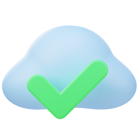 Approved Cloud  3D Icon