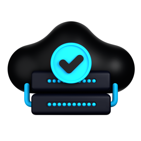 Approved Cloud Data  3D Icon