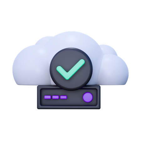 Approved Cloud Data  3D Icon