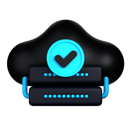 Approved Cloud Data  3D Icon