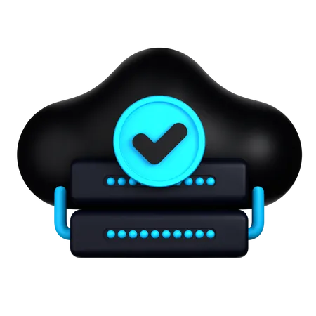 Approved Cloud Data  3D Icon