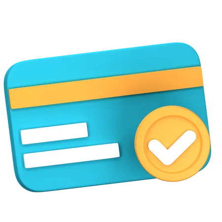 Approved Credit Card  3D Icon