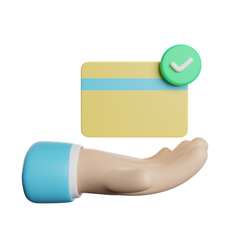 Approved Credit Card  3D Icon