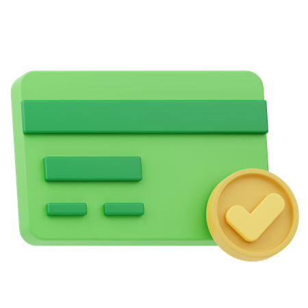 Approved Credit Card  3D Icon