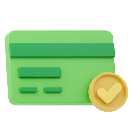 Approved Credit Card  3D Icon