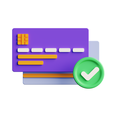 Approved Credit Card  3D Icon