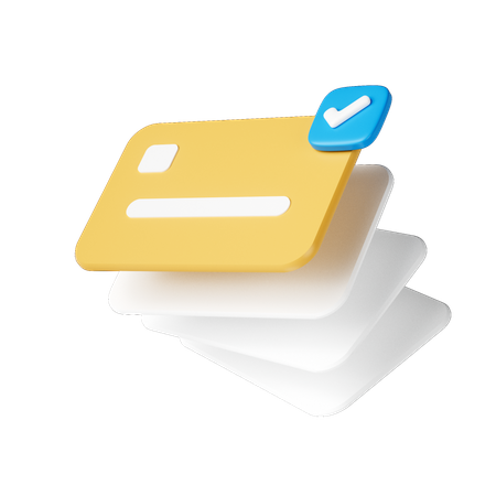 Approved Credit Card  3D Icon