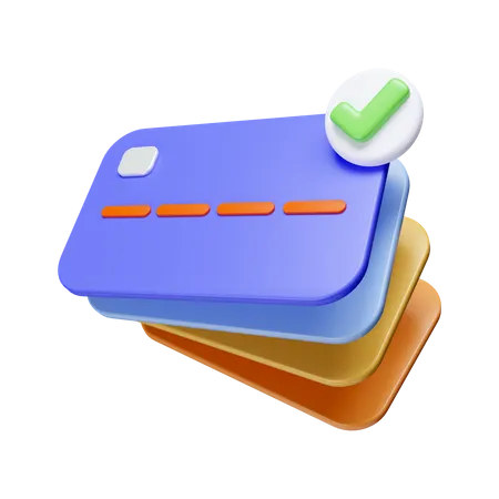 Approved Credit Card  3D Icon