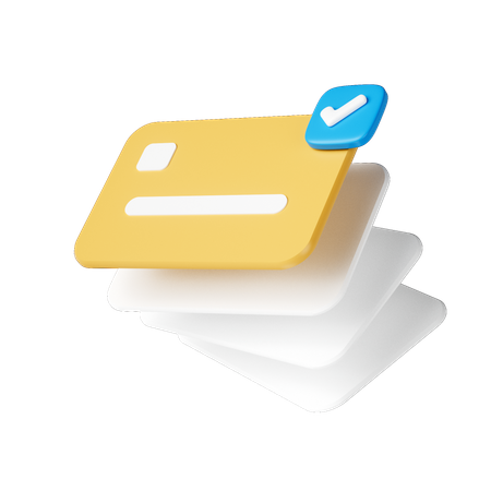Approved Credit Card  3D Icon