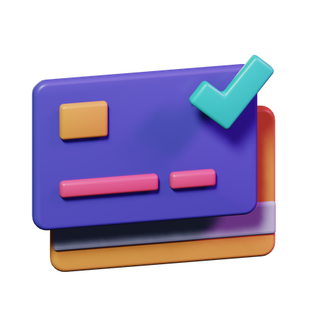 Approved Credit Card  3D Icon