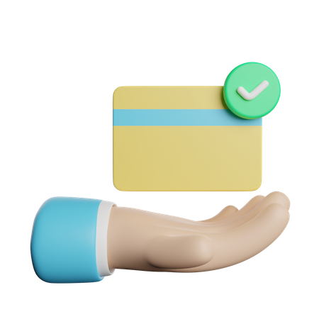 Approved Credit Card  3D Icon