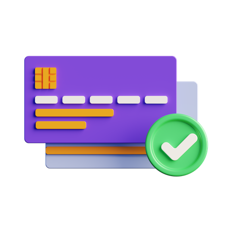 Approved Credit Card  3D Icon