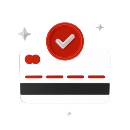 Approved Credit Card  3D Icon