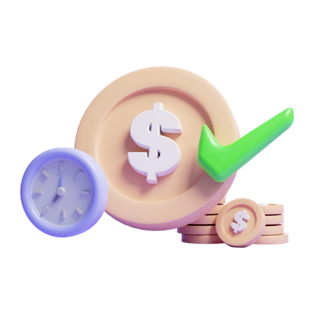 Approved Currency  3D Icon