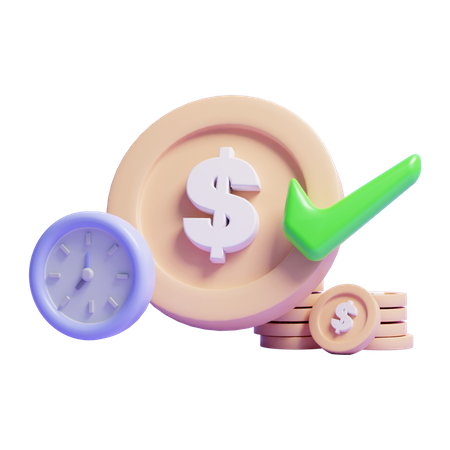Approved Currency  3D Icon