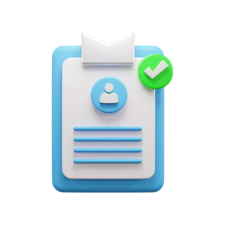 Approved Cv  3D Icon