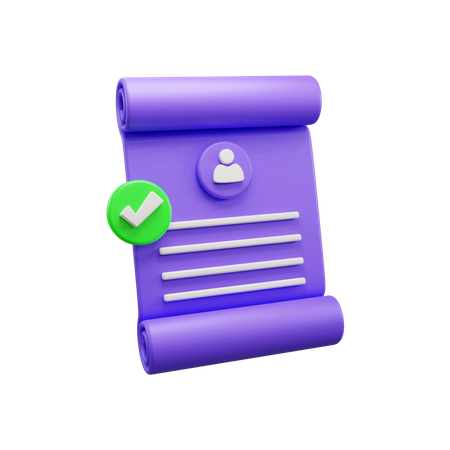 Approved Cv  3D Icon