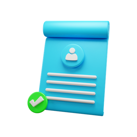 Approved Cv  3D Icon