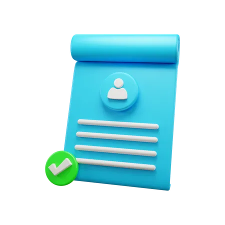 Approved Cv  3D Icon