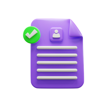 Approved Cv  3D Icon