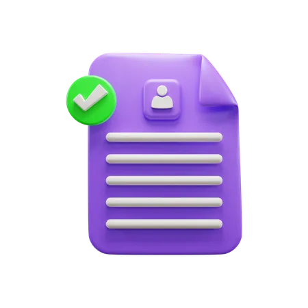 Approved Cv  3D Icon