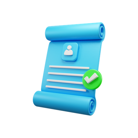 Approved Cv  3D Icon