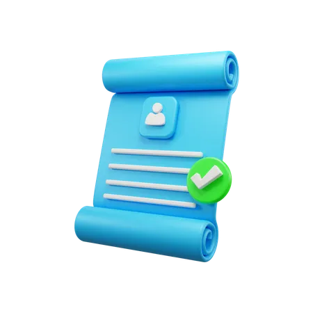 Approved Cv  3D Icon