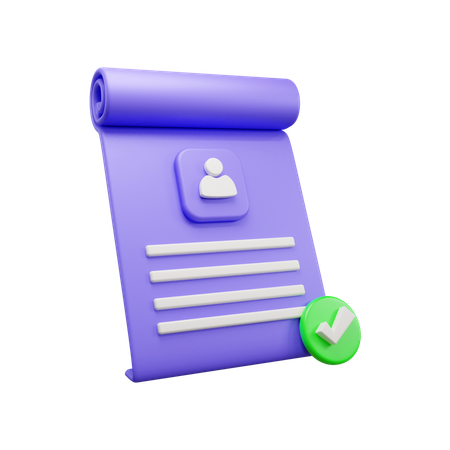 Approved Cv  3D Icon