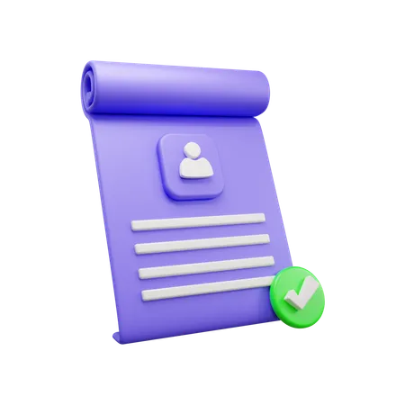 Approved Cv  3D Icon