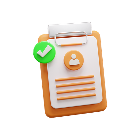 Approved Cv  3D Icon