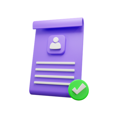 Approved Cv  3D Icon