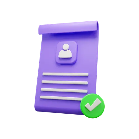 Approved Cv  3D Icon