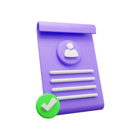 Approved Cv  3D Icon