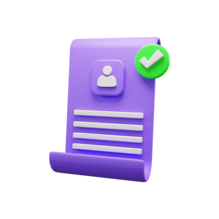 Approved Cv  3D Icon