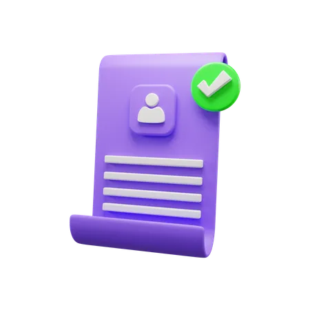 Approved Cv  3D Icon