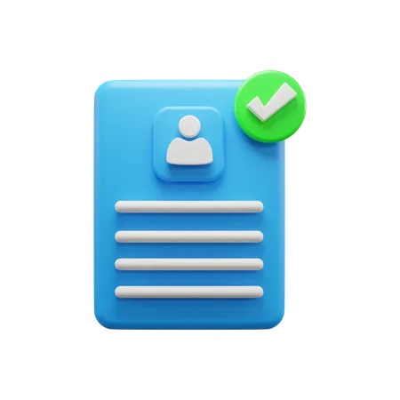 Approved Cv  3D Icon